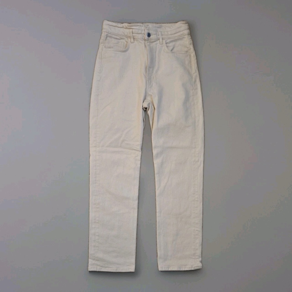 & Other Stories Treasure Cut Wide Leg‎ Cream Jeans Size US 8